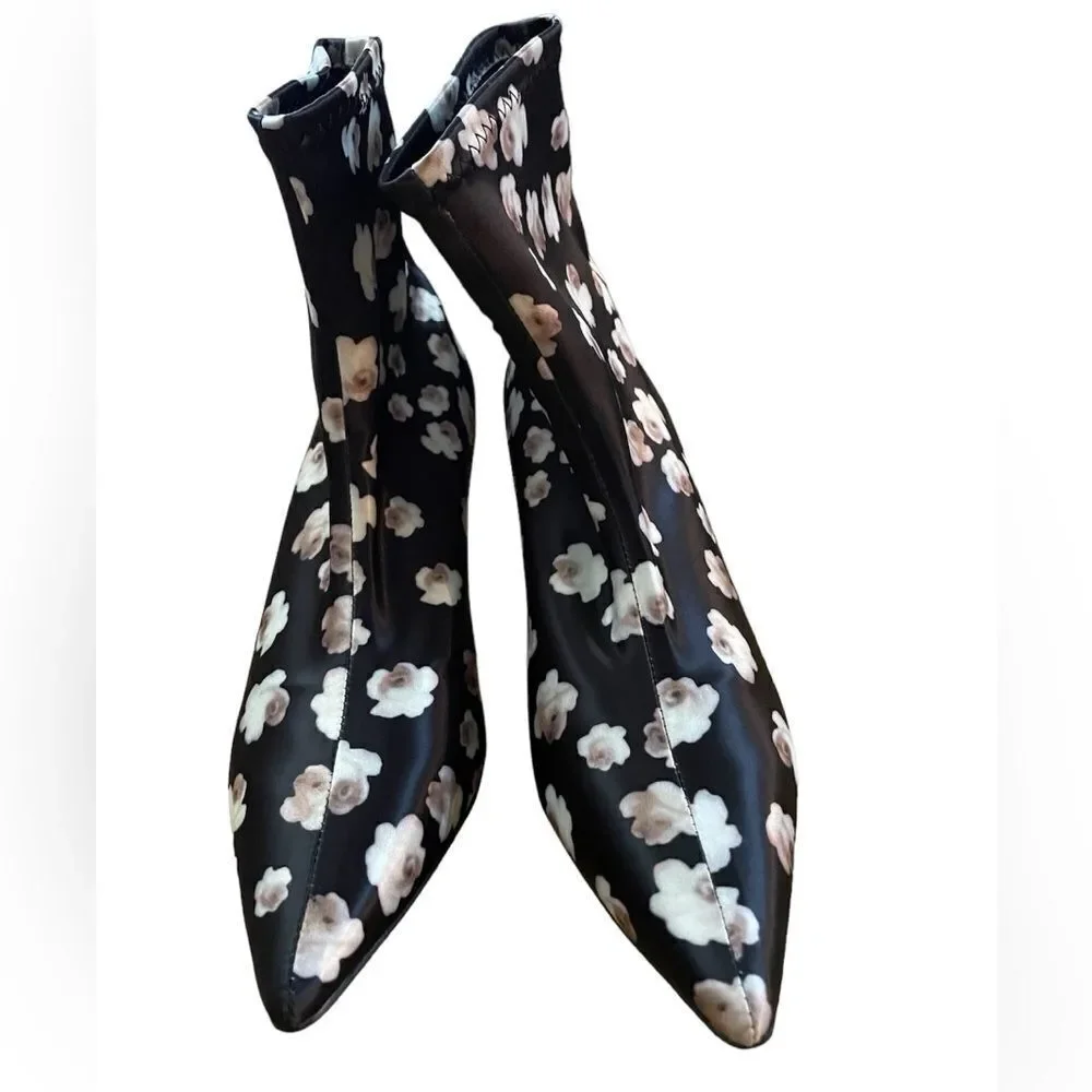 Senso Satin Ankle Boots Popcorn Print 7